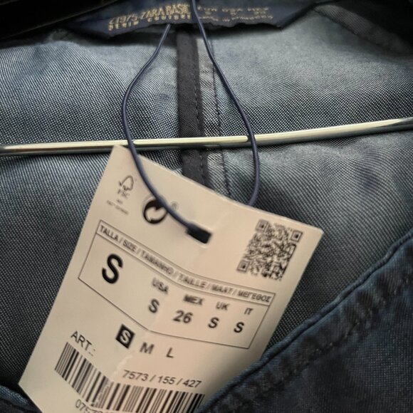 BNWT Zara Lyocell Basic Denim Couture Belted Trench Sashay Duster (S) - Picture 6 of 10